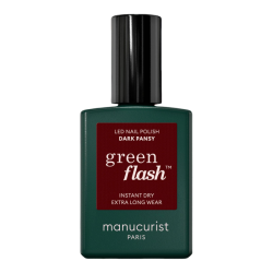 Manucurist Green Flash Dark Pansy Vernis semi-permanent rouge bordeaux 15ml