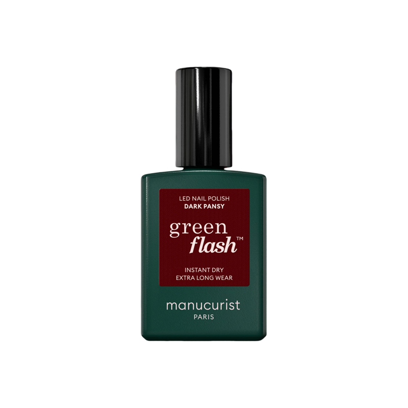 Manucurist Green Flash Dark Pansy Vernis semi-permanent rouge bordeaux 15ml