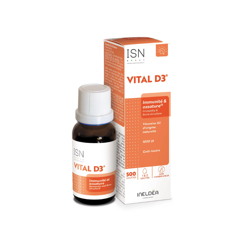 Ineldea Santé Naturelle Vital D3 Immunité & ossature 20ml