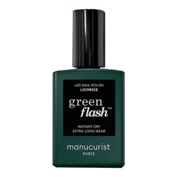 Manucurist Green Flash Licorice vernis à ongles noir 15ml