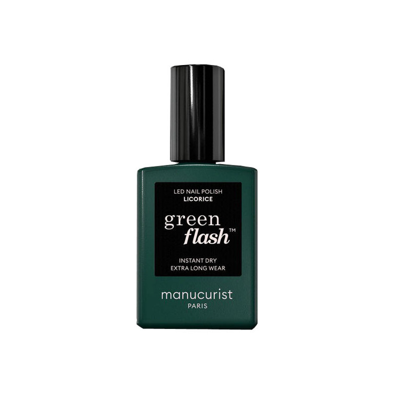 Manucurist Green Flash Licorice vernis à ongles noir 15ml