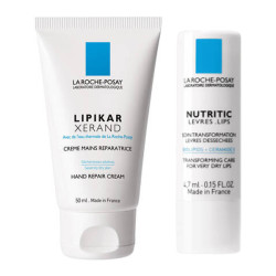 La Roche-Posay Lipikar Xerand Crème mains 50ml + Nutritic Lèvres 4,7ml