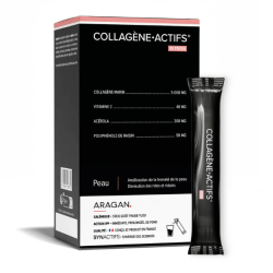 Aragan Synactifs CollagèneActifs Peau goût fraise yuzu 20 sticks