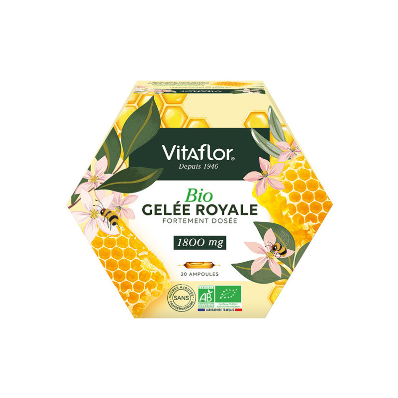 Vitaflor Gelée Royale 1800mg bio 20 ampoules