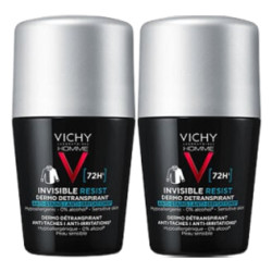 Vichy Homme Déodorant invisible resist 72H roll-on lot de 2 x 50ml