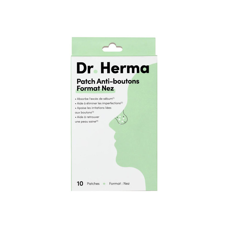 Dr. Herma Anti-bouton format nez 10 patchs