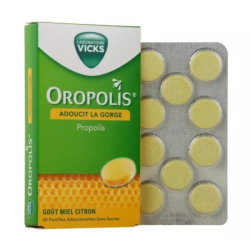 Vicks Oropolis Propolis miel citron 20 pastilles sans sucres