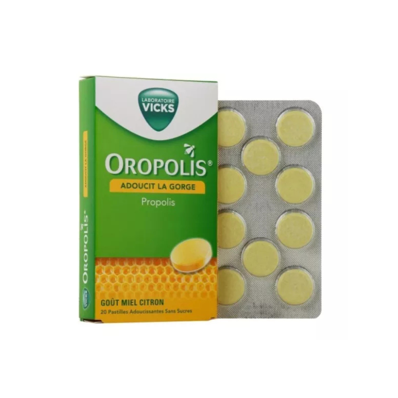 Vicks Oropolis Coeur liquide Gelée royale citron 16 pastilles