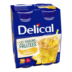 Delical Boisson Les Saveurs Fruitées goût ananas lot de 4x200ml