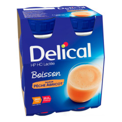 Delical Boisson HP HC Lactée saveur pêche abricot lot de 4x200ml