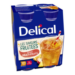 Delical Boisson Les Saveurs Fruitées goût multi-fruits lot de 4x200ml