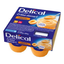 Delical La Floridine Crème dessert saveur abricot lot de 4x200gr