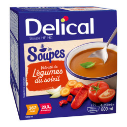 Delical Soupe HP HC Velouté de légumes du soleil lot de 4x200ml