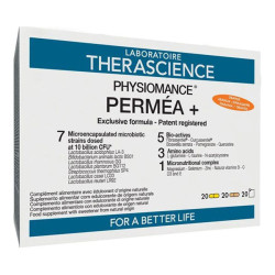 Physiomance Perméa+ avec microbiote 20 sachets + 20 gélules marron + 20 gélules jaune