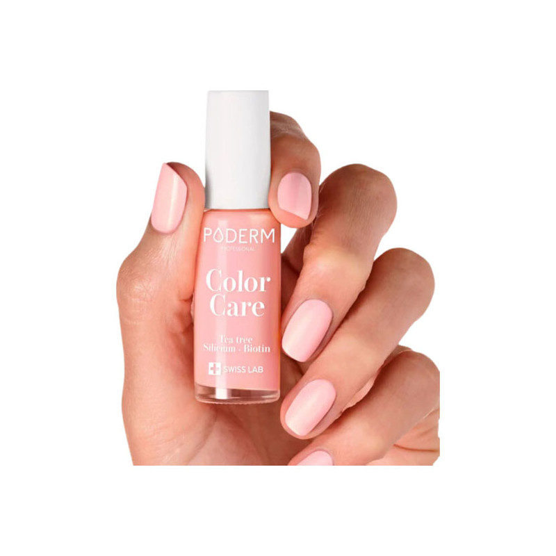 Poderm Color Care Tea Tree Vernis à ongles rose 8ml