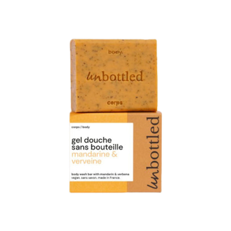 Unbottled Gel Douche sans bouteille Mandarine & Verveine 110gr