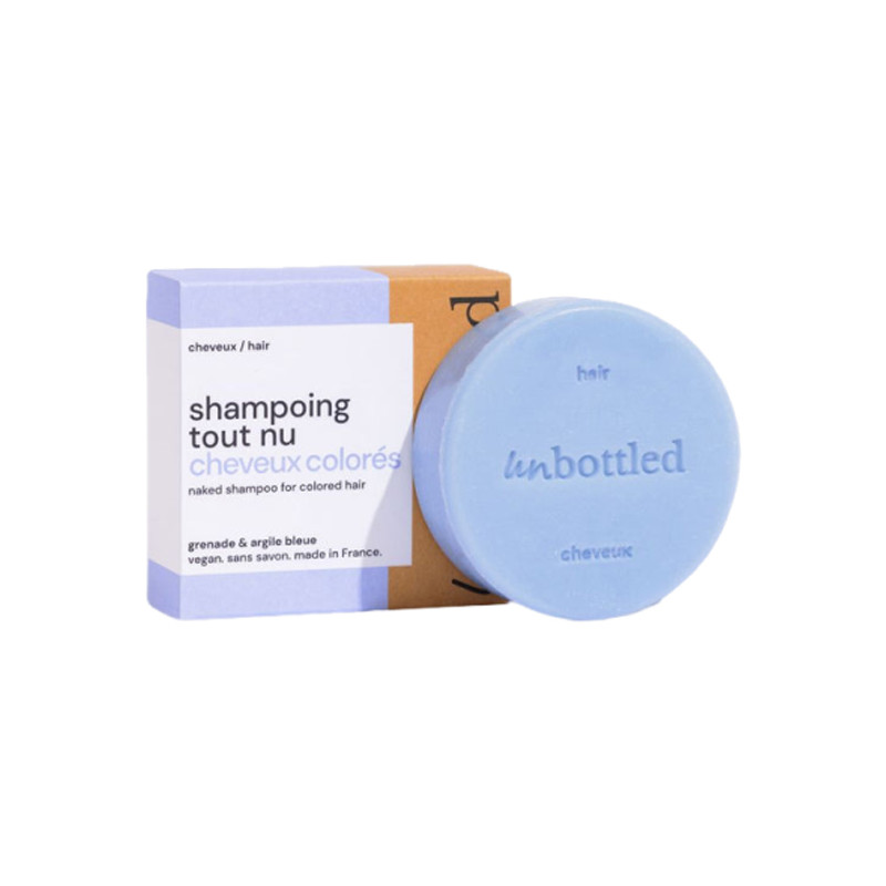 Unbottled Shampoing solide tout nu cheveux colorés 75gr