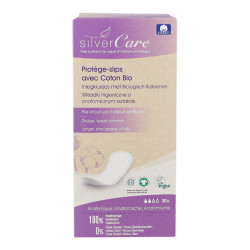 Silver Care Protège Slips anatomique en coton bio 30 unités