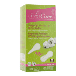 Silver Care Protège Slips Flexible 2 en 1 en coton bio 30 unités