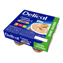 Delical Crème dessert HP HC sans sucres café 4 x 200gr