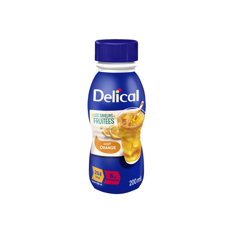 Delical Boisson les saveurs fruitées goût orange 200ml