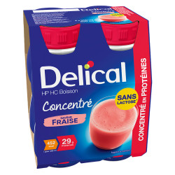 Delical Boisson Concentrée HP HC saveur fraise lot de 4 x 200ml