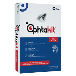 Théa Ophtakit Oeil rouge Kit de premiers soins 3 en 1