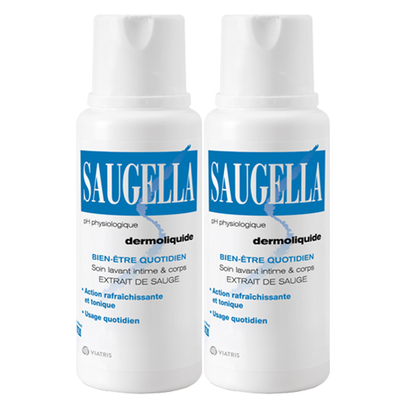 Saugella Dermoliquide Soin lavant intime & corps lot de 2 x 250ml