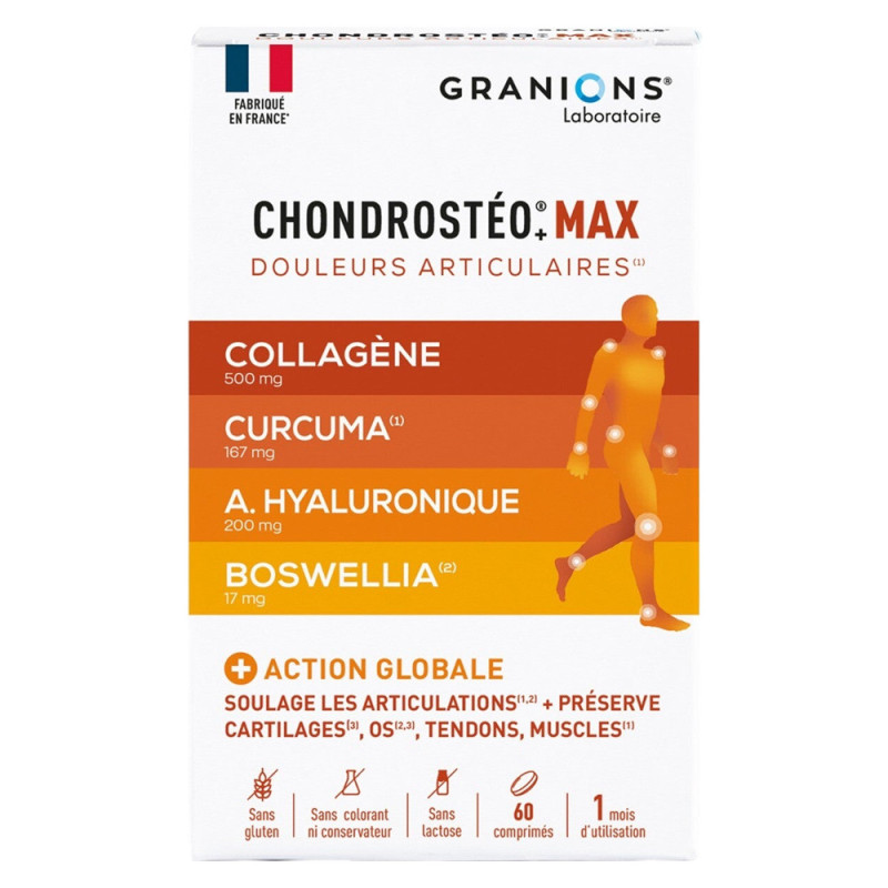 Granions Chondrostéo+ Max Triple action globale 60 comprimés