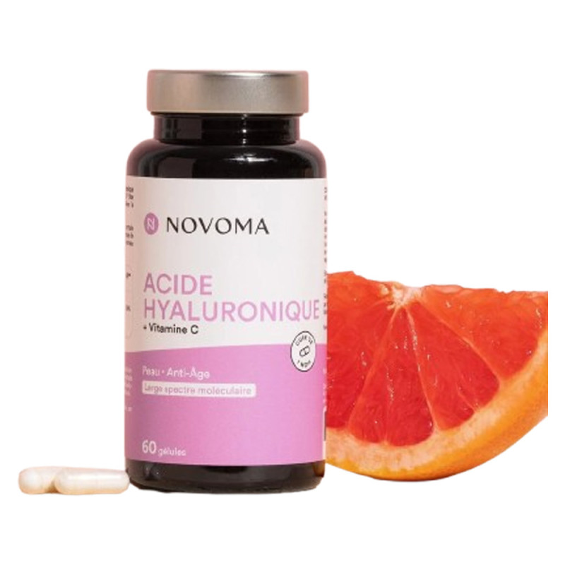 Novoma Acide hyaluronique + Vitamine C 60 géllules
