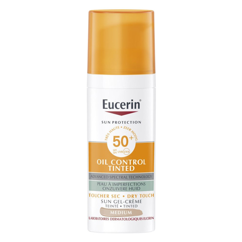 Eucerin Sun Protection Oil Control SPF 50+ Gel-crème teinté 50ml