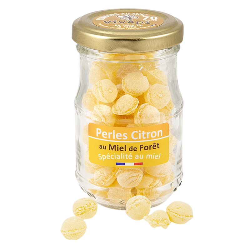 Vivapi Bonbons Perles Citron au Miel de Forêt 70gr