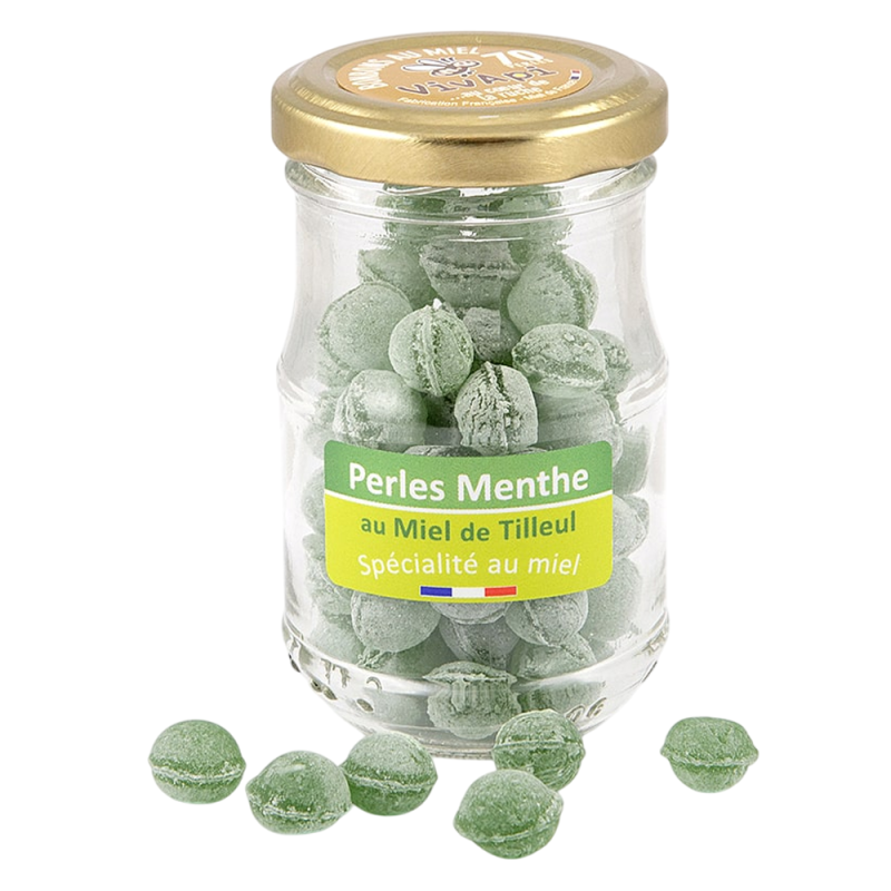 Vivapi Bonbons Perles Menthe au Miel de Tilleul 70gr