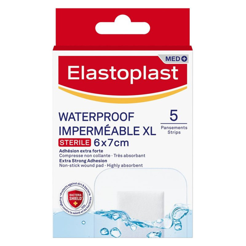 Elastoplast Waterproof XL 5 Pansements stériles 6 x 7 cm