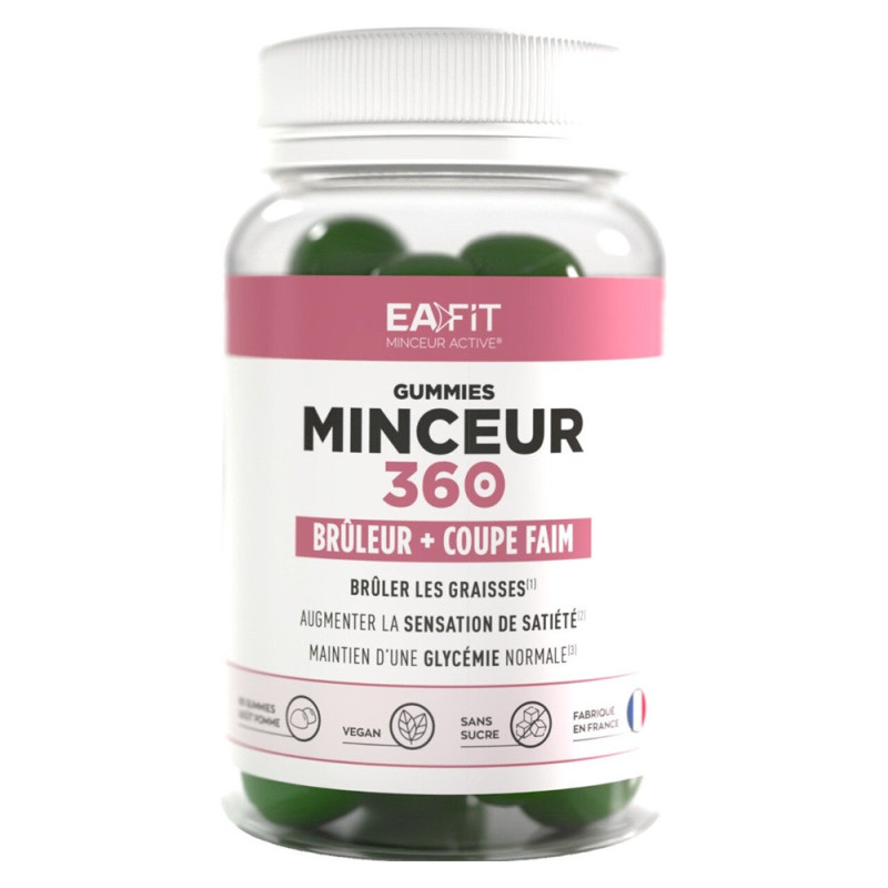 Eafit Minceur 360 Brûleur + coupe faim 60 gummies