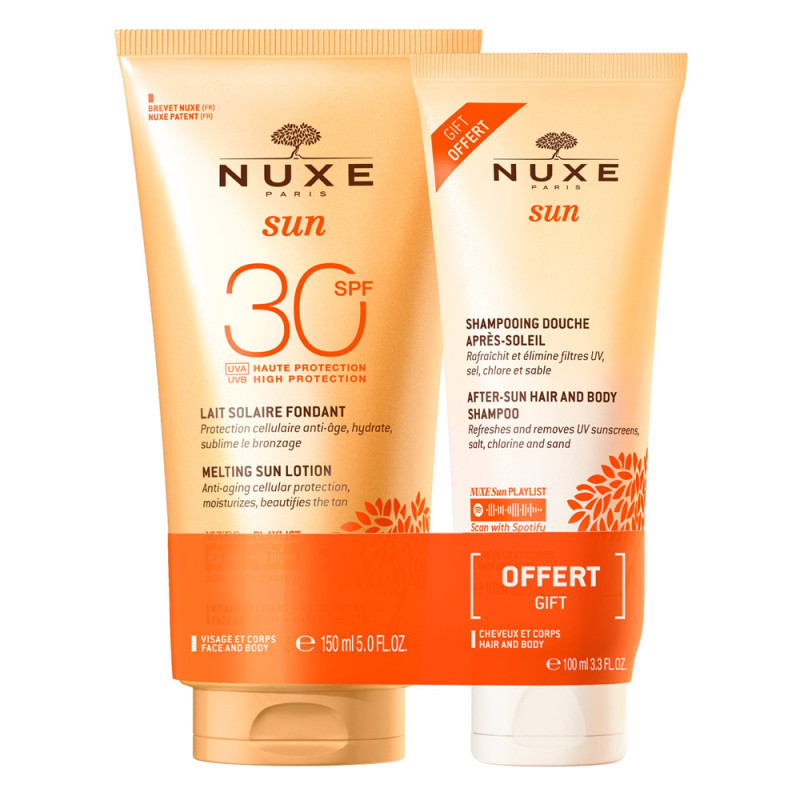 Nuxe Sun Lait solaire fondant SPF30 - 150ml + Shampooing douche après-soleil 100ml