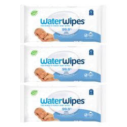 WaterWipes Lingettes compostables bébé 3X60 pièces