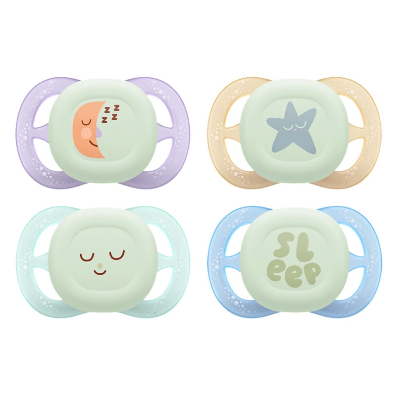 Philips Avent Sucette Nuit Ultra Start 0-2mois 2 unités