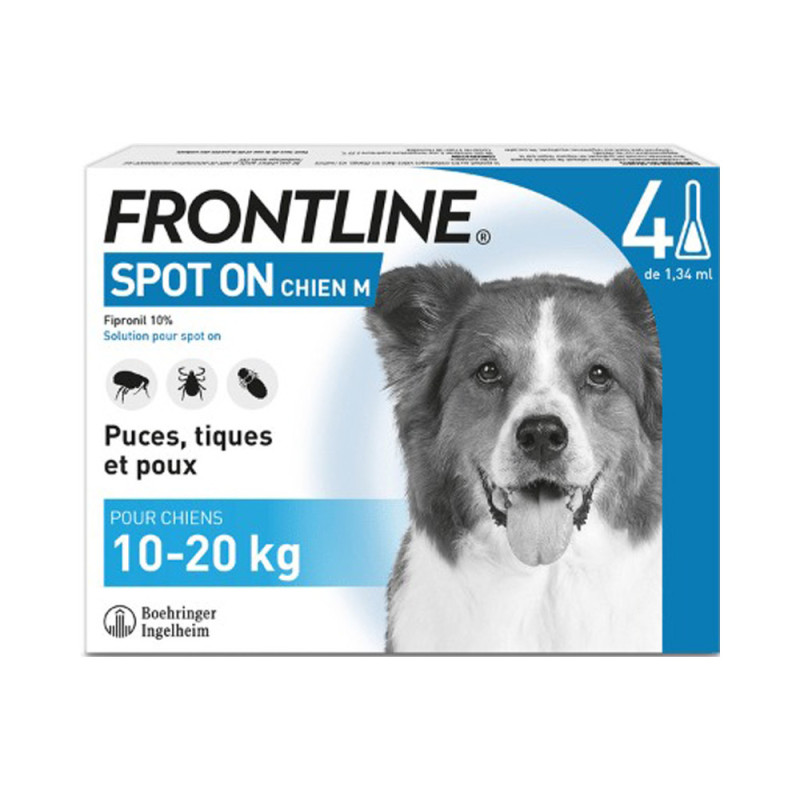 Frontline Spot-on chien 10-20kg 3 pipettes