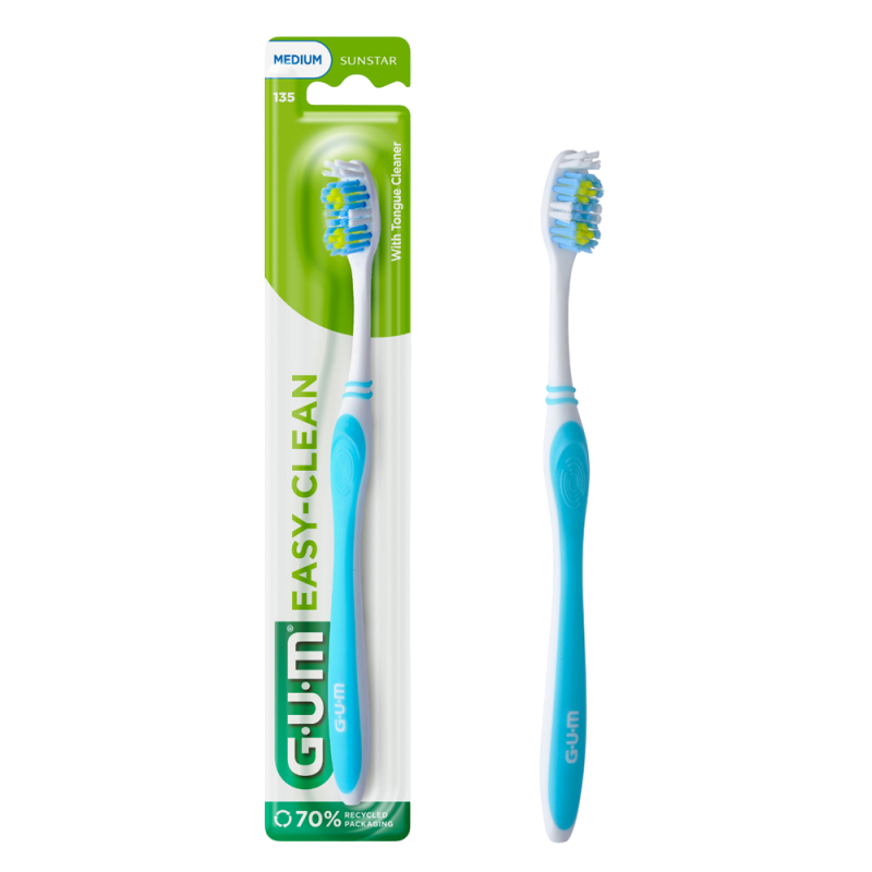 GUM Easy-clean Brosse à dents Medium 135