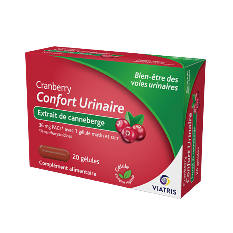 Viatris Cranberry Confort urinaires 20 gélules