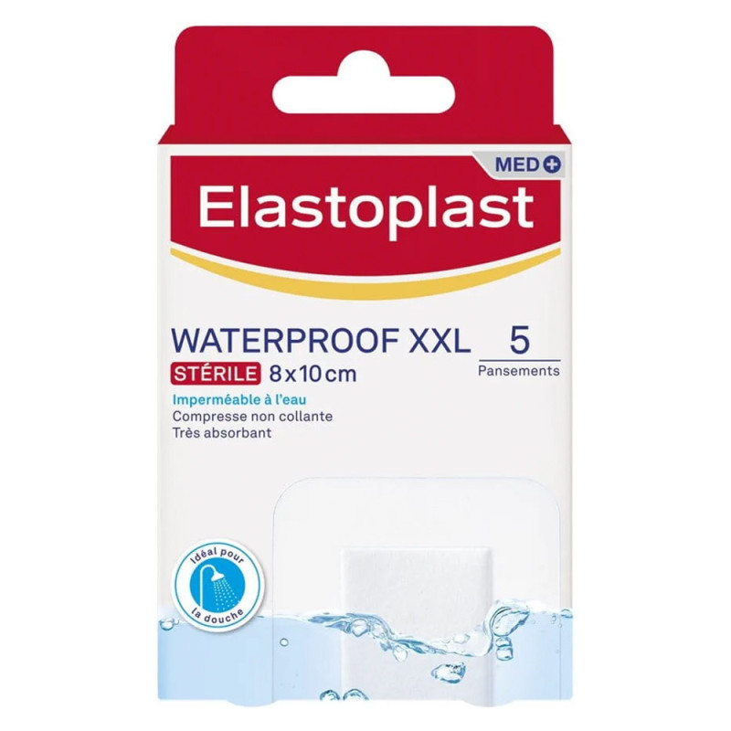 Elastoplast Waterproof XXL 5 Pansements stériles 8x10cm