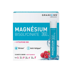 Granions Magnésium Bisglycinate 360mg 10 shots à boire