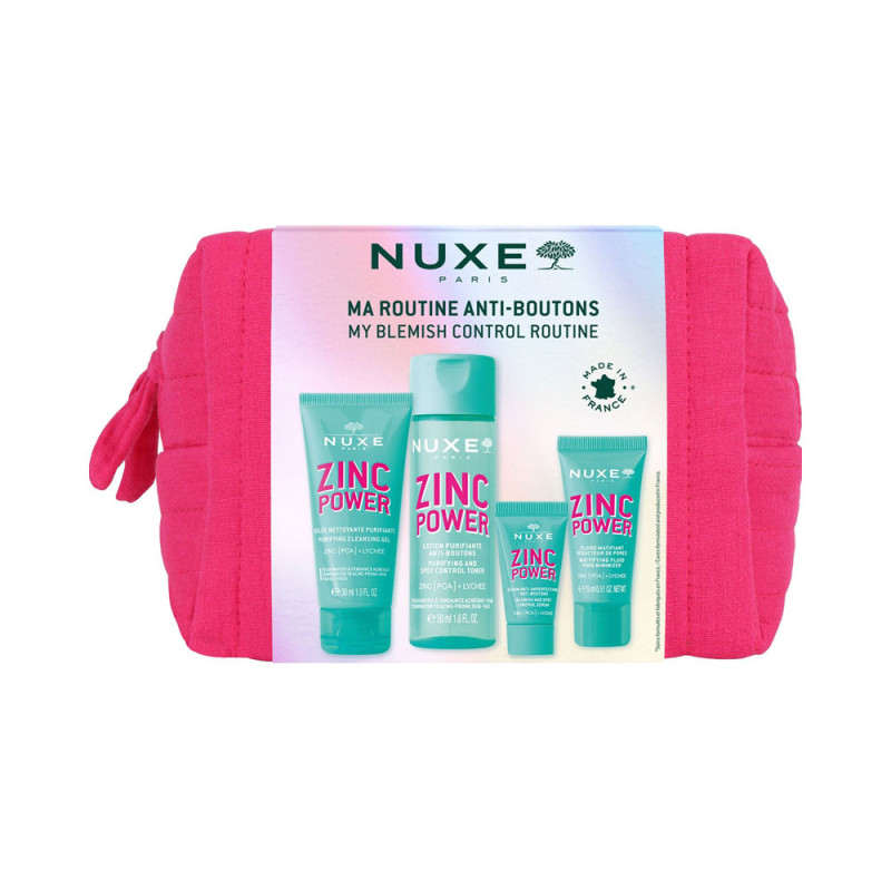 Nuxe Zinc Power Trousse Voyage routine anti-boutons