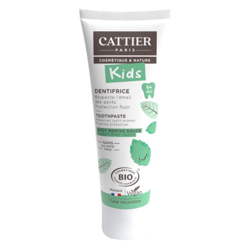 Cattier Dentifrice kids 7 ans et plus Menthe douce bio 50ml