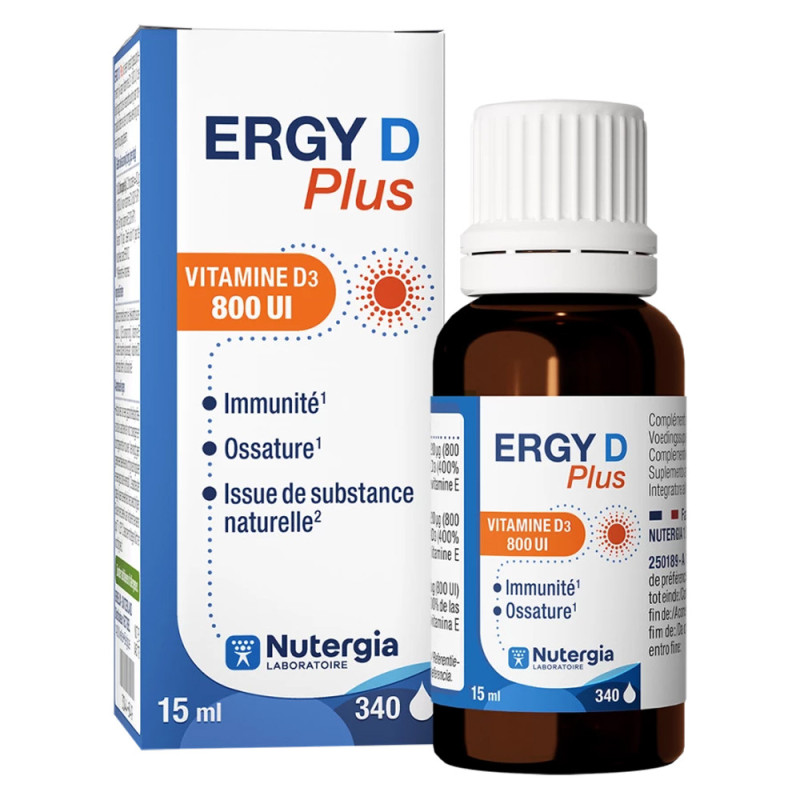 Nutergia Ergy D Plus Vitamine D3 800 UI 15ml