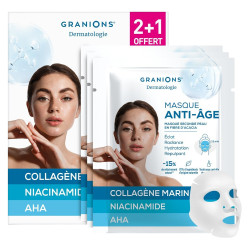 Granions Masque anti-âge seconde peau 2+1 offert