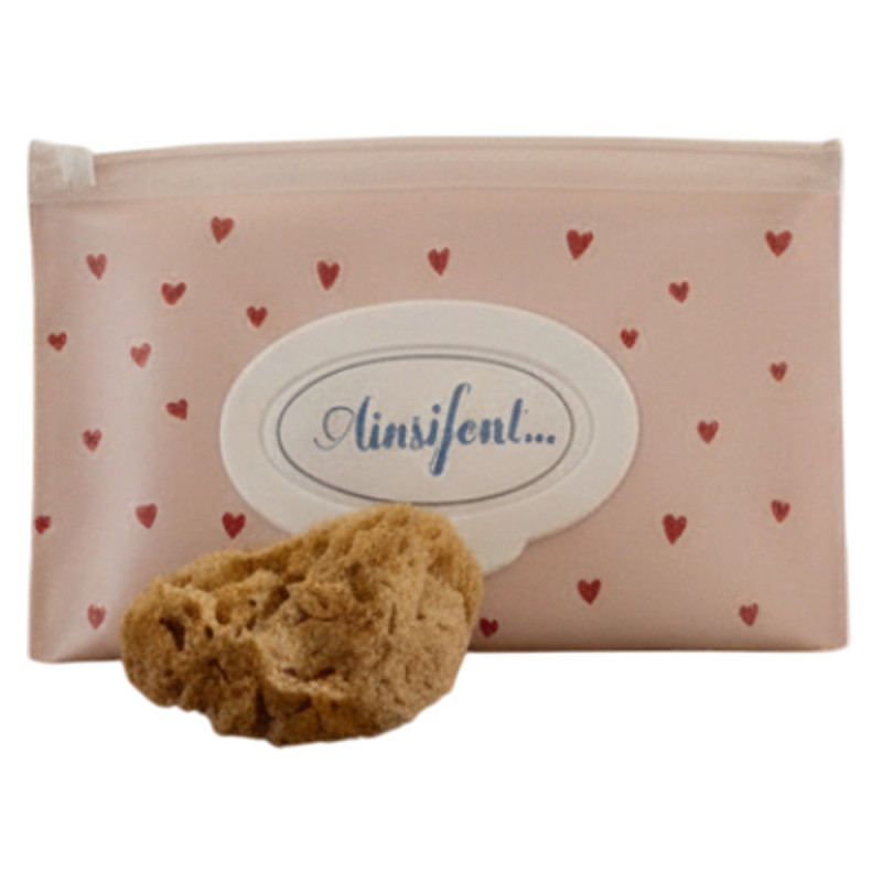 Ainsifont Pochette lingette mini coeurs