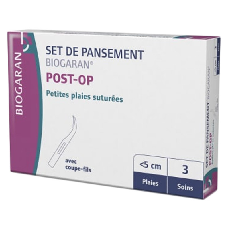 Biogaran Post-Op Set Pansements Petites plaies suturées x3
