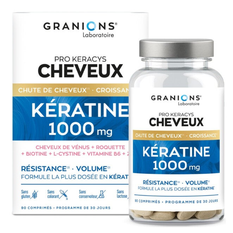 Granions Pro Keracys Cheveux Kératine 1000mg 90 comprimés